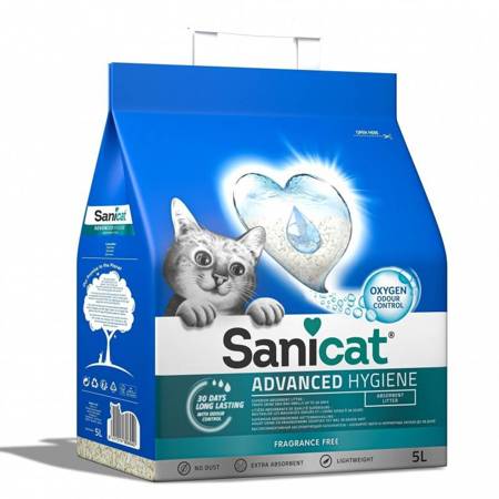 Bezzapachowy żwirek dla kota Sanicat Advanced Hygiene 5L