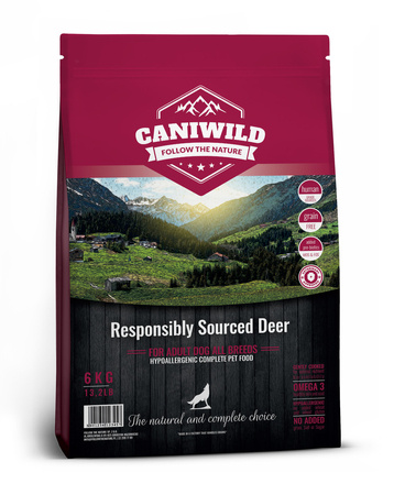 Caniwild Responsibly Sourced™ Deer Adult 2kg, hipoalergiczna z jeleniem i łososiem jakości Human-Grade