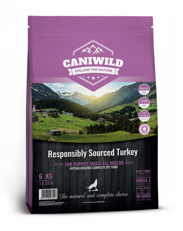Caniwild Responsibly Sourced™ Turkey Puppy Small 100g, hipoalergiczna z indykiem i kaczką jakości Human-Grade