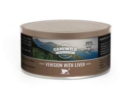 Caniwild Venision with Liver 99% mięsa i podrobów – puszka dla kota z zamykanym wieczkiem – 300 g